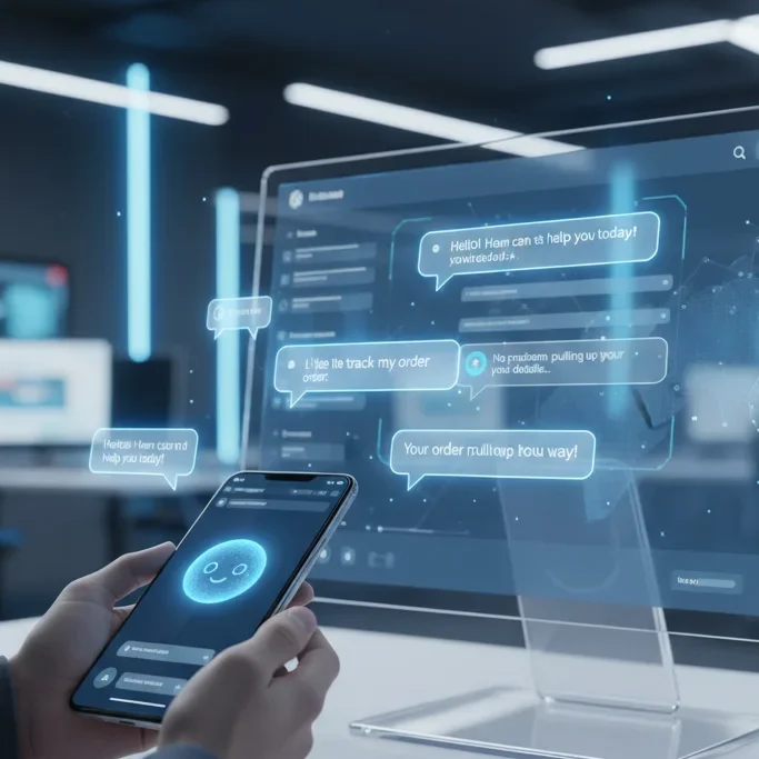 AI chatbot assisting customers in real time through digital marketing platforms