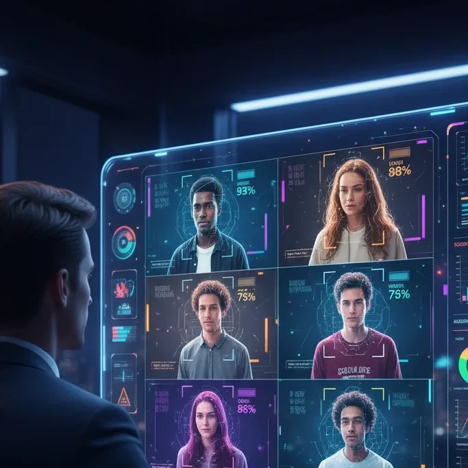 AI analyzing audience emotions and reactions in marketing videos and images