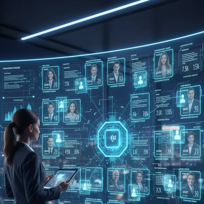 AI scanning influencer data to find the best match for digital marketing campaigns